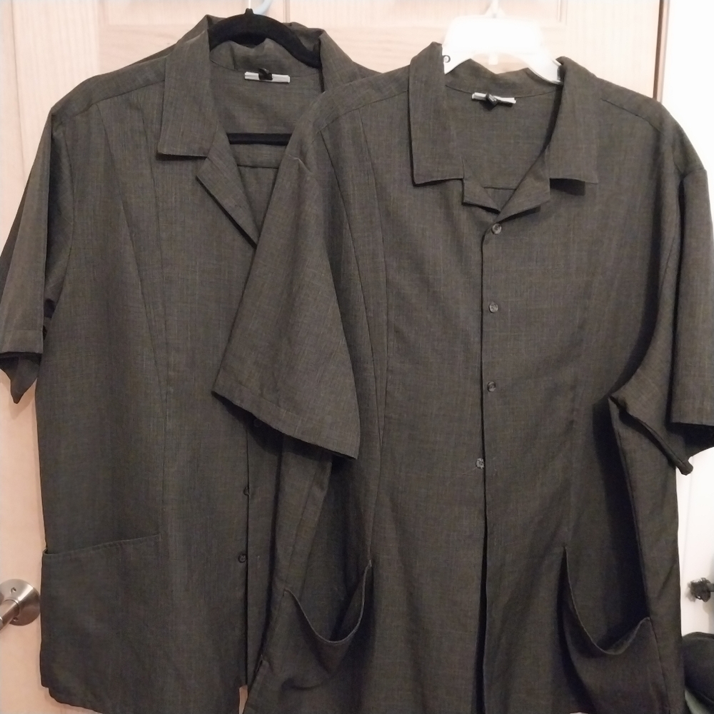 Cintas dark Grey work shirts lot